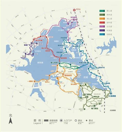 武汉东湖绿道线路图 这份高清路线图值得收藏_旅泊网
