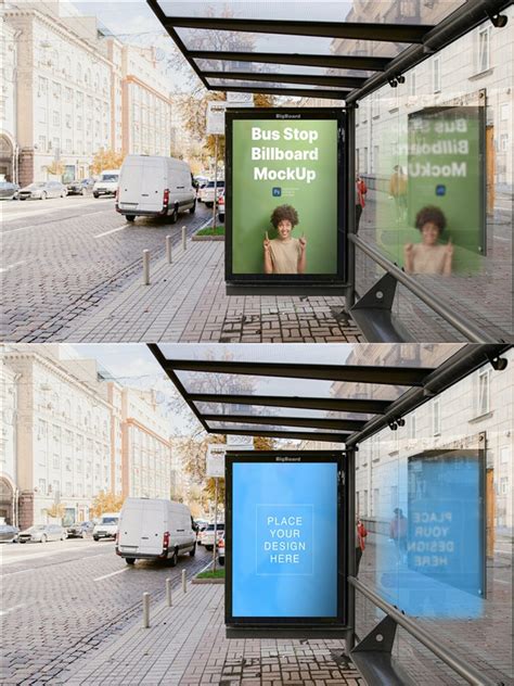 公交站广告交通站展示区广告牌模板-包图网