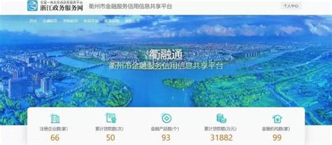 衢州市金融服务信用信息共享平台（衢融通）正式上线 - 千梦