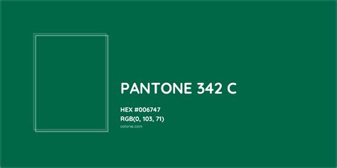 Pantone 342 C vs PANTONE 342 C side by side comparison