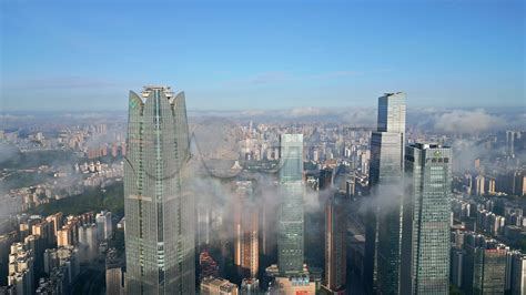 4K航拍广西南宁城市高楼视频特效素材-千库网