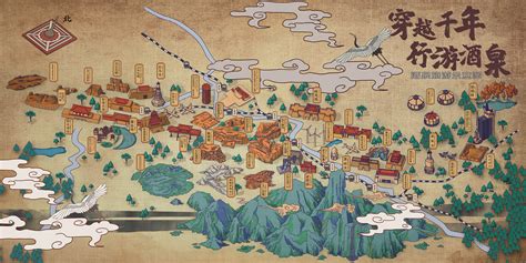 酒泉旅游地图|插画|商业插画|神木君 - 原创作品 - 站酷 (ZCOOL)