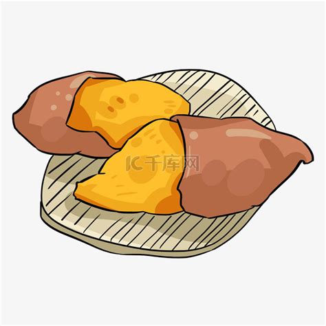 手绘番薯红薯插画素材图片免费下载-千库网