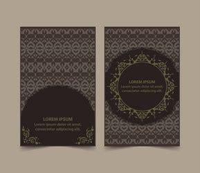 Luxury ornament greeting card template retro Vector Image
