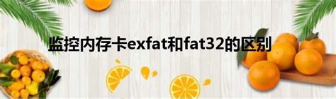 监控内存卡exfat和fat32的区别_51房产网