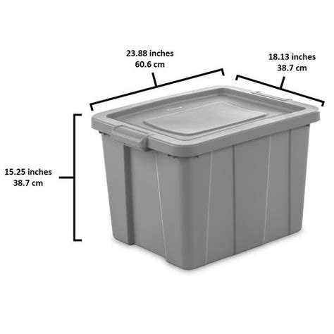 Sterilite Tuff1 18 Gallon Plastic Storage Tote Container Bin w/ Lid (18 ...
