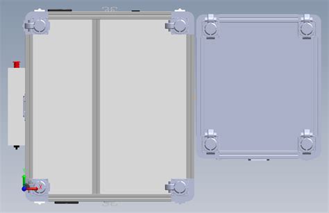 双窗口非标设备外框架三维设计_Parasolid_模型图纸下载 – 懒石网
