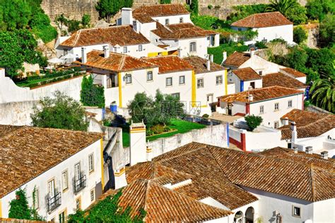 观看葡萄牙历史中心城市奥比多斯高清图片下载-正版图片307006178-摄图网