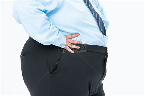 肥胖商务男性摸着肚子高清图片下载-正版图片501413760-摄图网