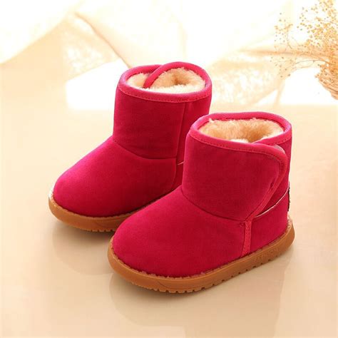 冬季舒适儿童雪地靴男女孩平底保暖靴子小童宝宝雪地靴-阿里巴巴