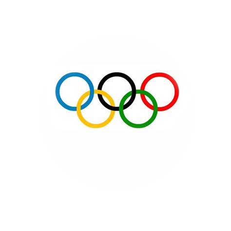 蓝色英文扁平手绘奥林匹克纯国际奥林匹克宣传海报图片下载 - 觅知网