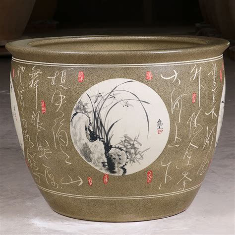 景德镇瓷器手绘大水缸-雅道陶瓷网