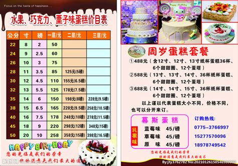 粉色小清新蛋糕价目表宣传海报蛋糕价格表设计图片下载_psd格式素材_熊猫办公