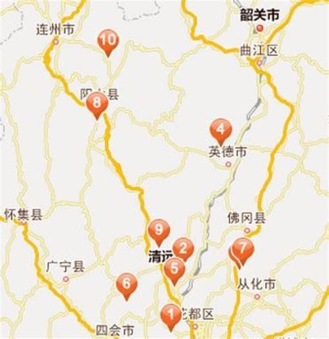 广东省清远市旅游地图高清版_广东地图_初高中地理网