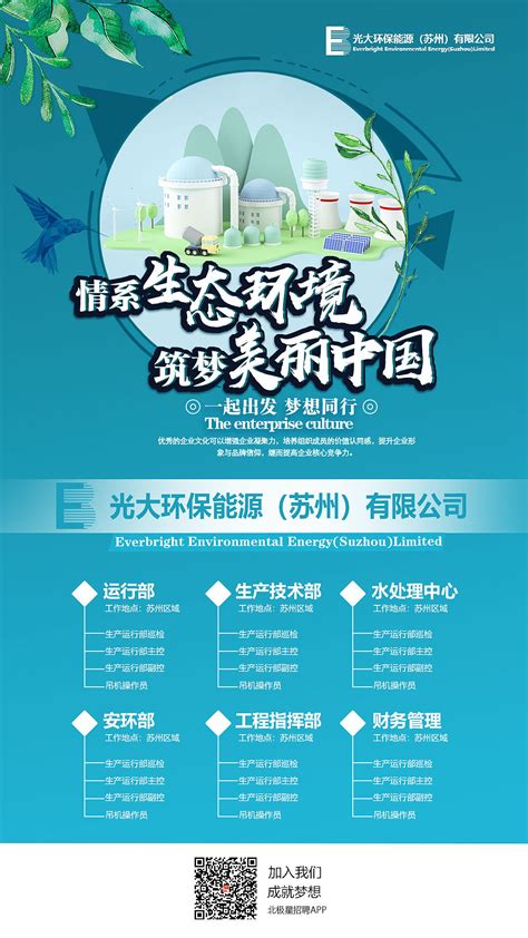 绿色环保公司简介企业文化宣传海报设计图片下载_红动中国
