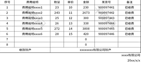 收费通知单Excel模板_千库网(excelID：144288)