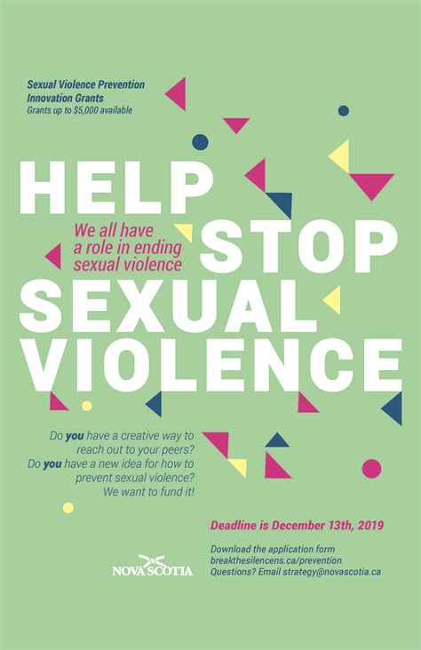 2019 Sexual Violence Prevention Innovation Grant Poster_ENG_Web ...