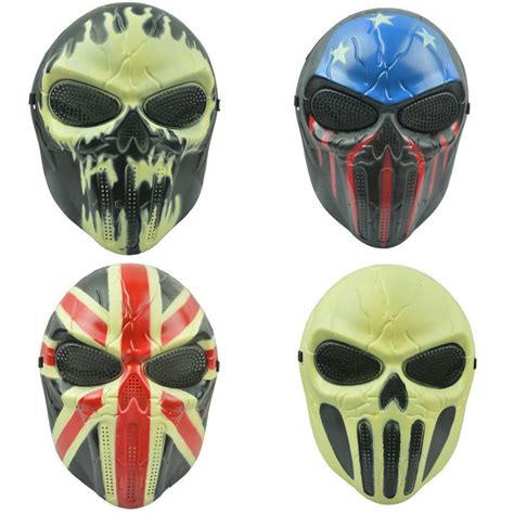 酋长恐怖伪装面具 防护面具全脸CS骷髅面具美国队长 万圣节面具-阿里巴巴