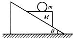 如图所示.一个劈形物体M放在固定的斜面上.上表面水平.在水平面上放有光滑小球m.劈形物体从静止开始释放.则小球在碰到斜面前的运动轨迹是: A ...