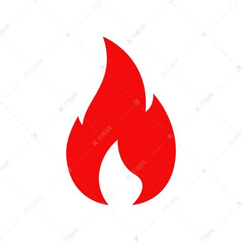 火隔离矢量图标，红色火焰，燃烧的篝火火焰符号。素材图片免费下载-千库网