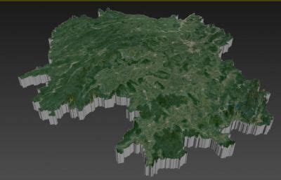湖南三维地图,湖南地形地势图3D模型_其他场景模型下载-摩尔网CGMOL