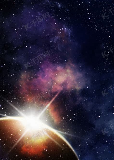紫色星系太阳银河宇宙背景图片免费下载-千库网