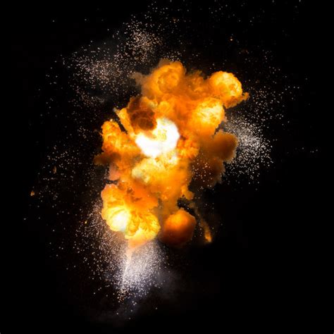 Ebern Designs Fiery Explosion On Canvas Print | Wayfair