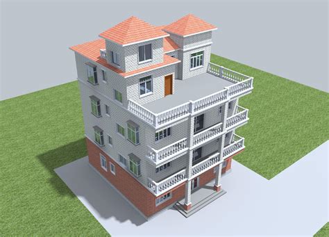 三层实用新款农村自建房设计图11x12米 - 轩鼎房屋图纸