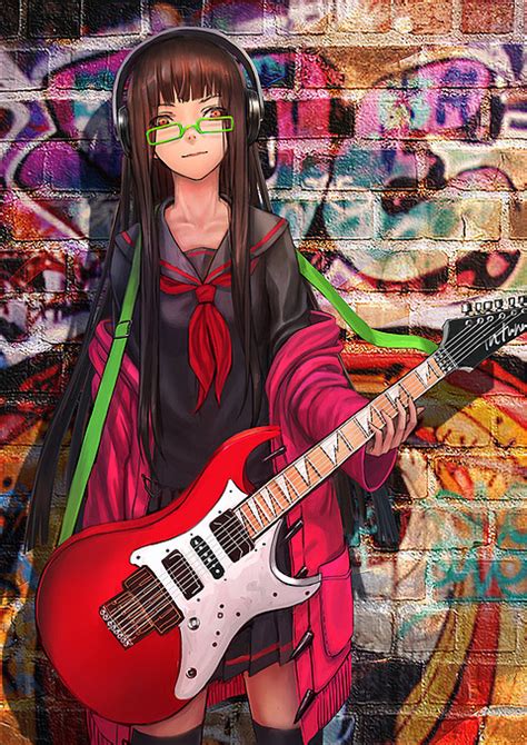 【乐器系列】吉他女孩特辑【悦动琴弦！】 : 拨动琴弦演奏出美妙音色的“吉他”，是乐队中最知名的乐器。敏锐又带有些许女性气息的吉他，既可以作为 ...