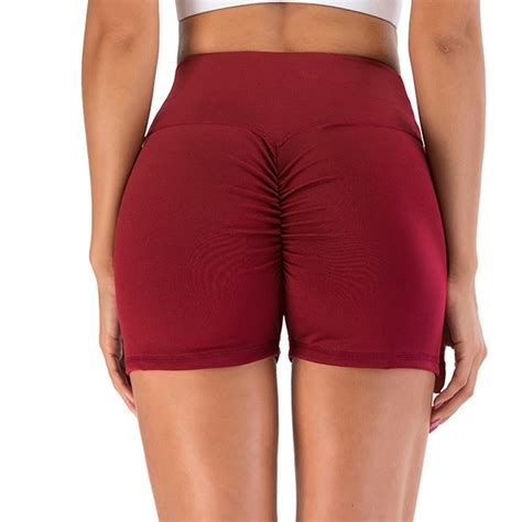 CROSS1946 Sexy Women High Waisted Workout Gym Booty Yoga Shorts Sports ...