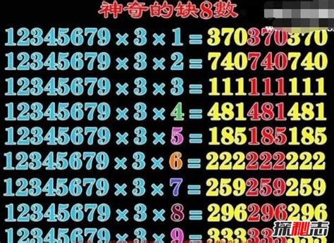 揭秘神奇的缺8数，012345679中没有8产生的奇妙性质_探秘志
