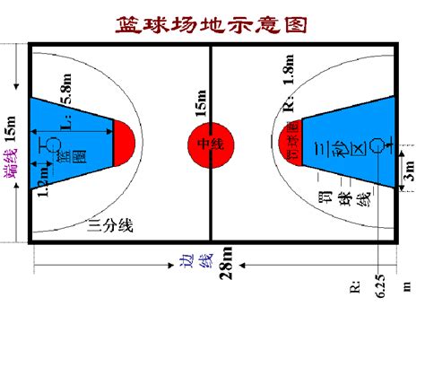 标准篮球场尺寸及场面做法_cad图纸下载-土木在线