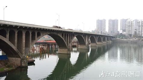 空中鸟瞰！让我们一起来看内江城区这座最老大桥的前..._澎湃号·政务_澎湃新闻-The Paper