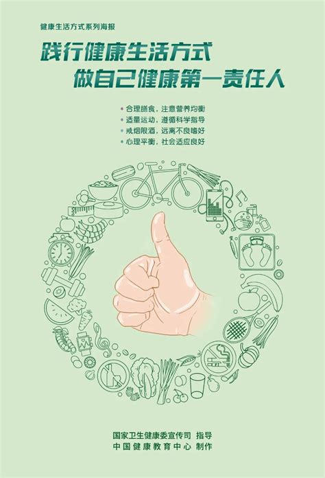 【9·1全民健康生活方式行动日】中国健康教育中心发布健康生活方式主题系列海报