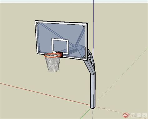 某室外体育篮球框设计SU模型
