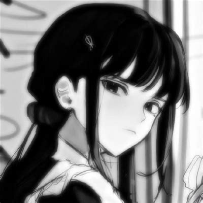 黑白动漫女头像高冷图片 黑白动漫女头像高冷图片