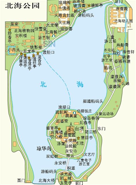 北海公园导游图 - 中国旅游地图 - 地理教师网