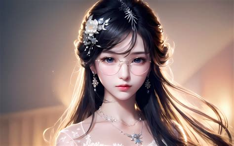黄头发大眼镜美女手机背景图片
