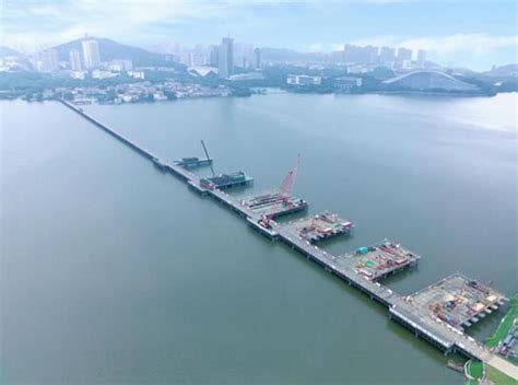 十七冶黄石EOD项目磁湖大桥工程钢栈桥全线贯通-中华网河南