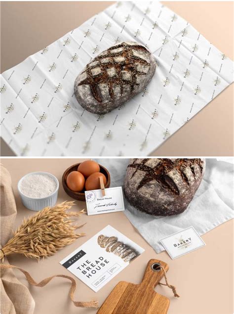 高级感面包烘焙面点LOGO样机PSD广告设计素材海报模板免费下载-享设计