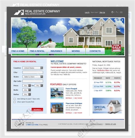 公司企业网站效果图设计图__中文模板_ web界面设计_设计图库_昵图网nipic.com