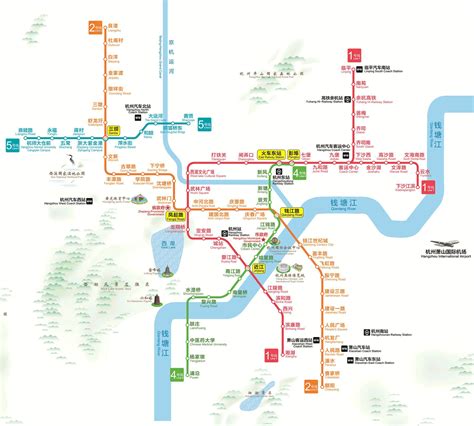 杭州地铁1号线线路图(图)- 杭州本地宝
