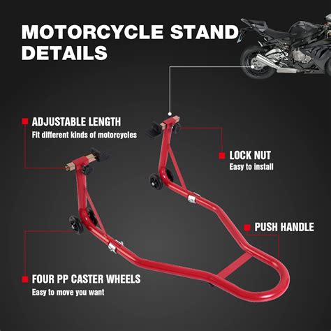 Buy Jack Boss Motorcycle Stand Front and Rear Combo Wheel Lift Stands ...