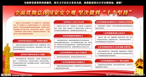 关于新时代坚持总体国家安全观宣传挂画图片下载_红动中国