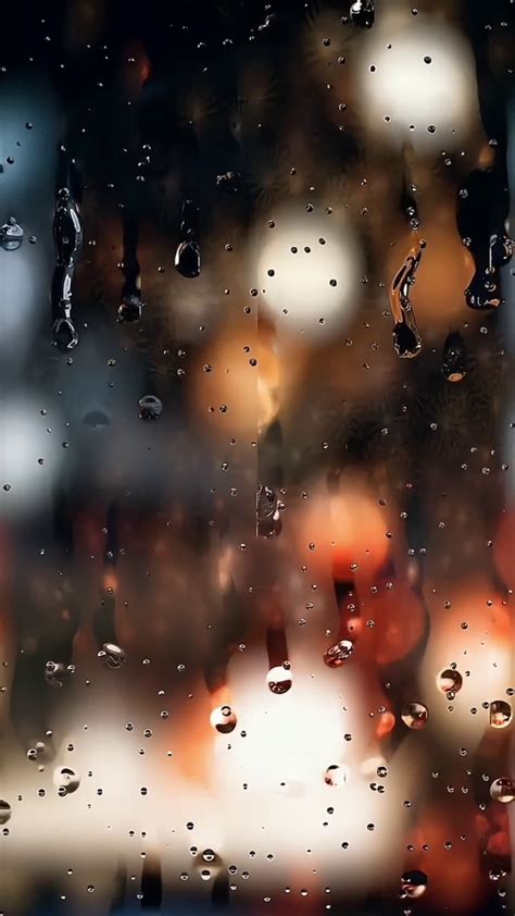 外面下着雨橱窗上面布满了小水依稀可见外面的灯光闪烁滴模糊了人们的视线背景花纹素材设计