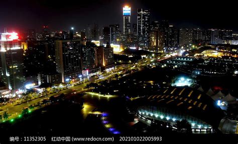 惠州CBD夜景航拍延时宣传片视频素材图片_其它_编号11352305_红动中国