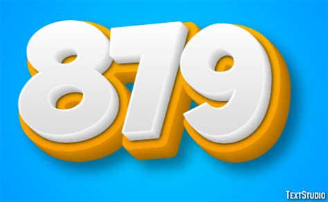 879 Text Effect and Logo Design Number