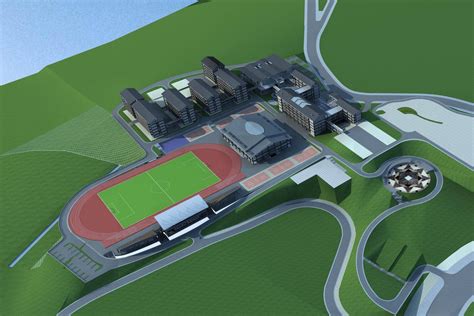 学校---中学3dmax 模型下载-光辉城市