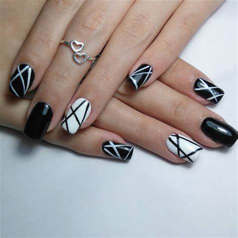 77 Stylish Simple Geometric Nail Art Designs Trendy Ideas for 2020 ...