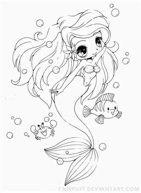 美丽的美人鱼怎么画 简单的美人鱼简笔画画法 美人鱼卡通画绘画教程(2)[ 图片/10P ] - 才艺君